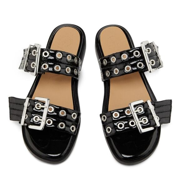 BRAND NEW BRAND NEW GIASONE BUCKLE TWO-STRAP SANDALS - Picture 10 of 15